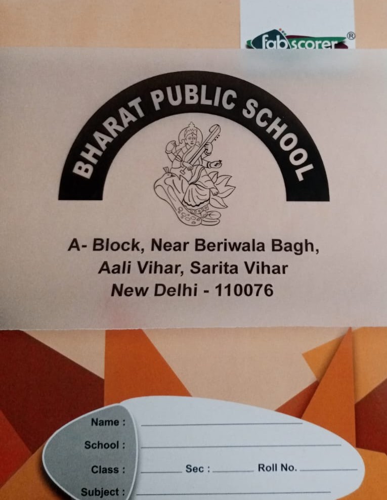 bharat public school badarpur note book sample